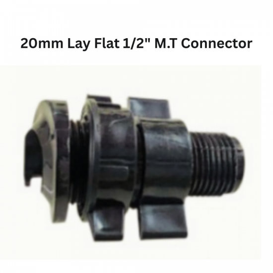 20mm Lay Flat 1/2" M.T. Connector