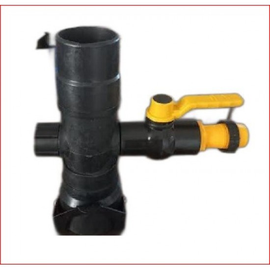 75MM EPC Type Rain Pipe T-Connector  / Ball Valve 40mm / 40mm Lock