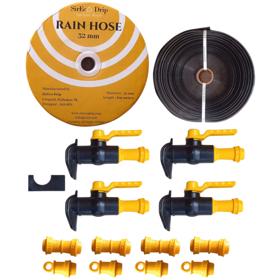 Rain Pipe Kit / 32 mm /500 sqm -12 cents / With 63 mm Lay Flat Pipe 